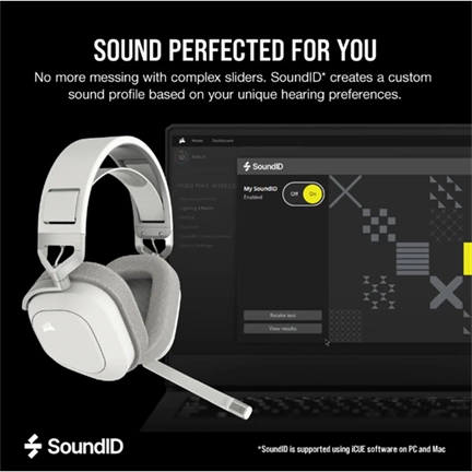 CORSAIR HS80 Max Wireless Gaming Headset - White