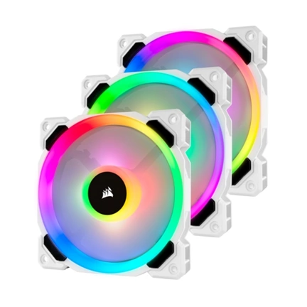 CORSAIR LL120 Dual Light Loop White RGB LED PWM 120mm TriplePack