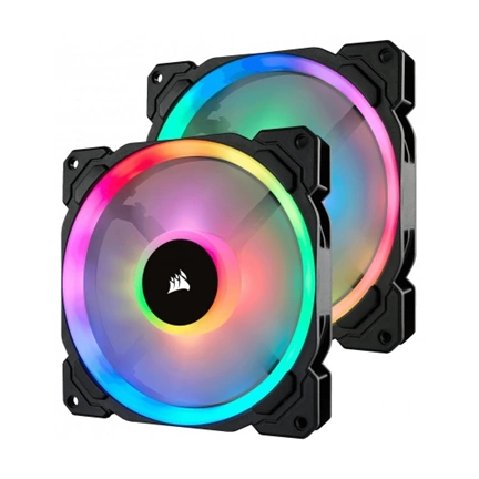 CORSAIR LL140 Dual Light Loop RGB LED PWM 140mm - Twin Pack
