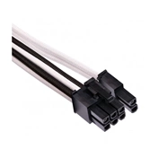CORSAIR Premium Individually Sleeved PCIe Cables (Single Connector) Type 4 Gen 4 – White/Black CORSAIR Premium Individually Sleeved PCIe Cables (Single Connector) Type 4 Gen 4 – White/Black