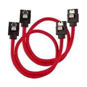 Corsair prémium fonott SATA 30cm piros