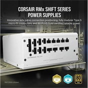 CORSAIR RM850x 850W 80+ Gold Shift - fehér ATX3.0