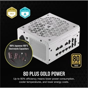 CORSAIR RM850x 850W 80+ Gold Shift - fehér ATX3.0