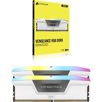CORSAIR Vengeance RGB DDR5 6000MHz CL30 32GB Kit2 White