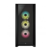 CORSAIR iCUE 5000X RGB Tempered Glass Mid-Tower ATX PC Smart Case Black