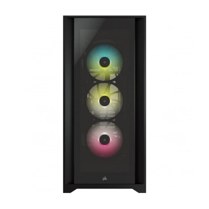 CORSAIR iCUE 5000X RGB Tempered Glass Mid-Tower ATX PC Smart Case Black
