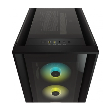 CORSAIR iCUE 5000X RGB Tempered Glass Mid-Tower ATX PC Smart Case Black