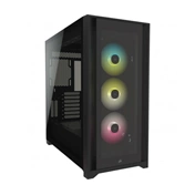 CORSAIR iCUE 5000X RGB Tempered Glass Mid-Tower ATX PC Smart Case Black