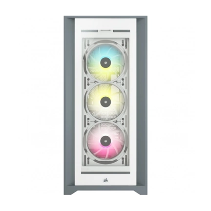 CORSAIR iCUE 5000X RGB Tempered Glass Mid-Tower ATX PC Smart Case White