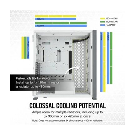 CORSAIR iCUE 7000X RGB Tempered Glass Full-Tower ATX PC Case — White