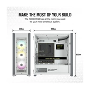CORSAIR iCUE 7000X RGB Tempered Glass Full-Tower ATX PC Case — White