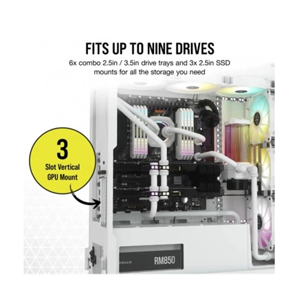 CORSAIR iCUE 7000X RGB Tempered Glass Full-Tower ATX PC Case — White