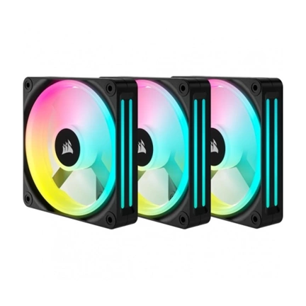 CORSAIR iCue Link QX120 RGB 120mm PWM PC Fans Starter Kit with iCue Link System Hub