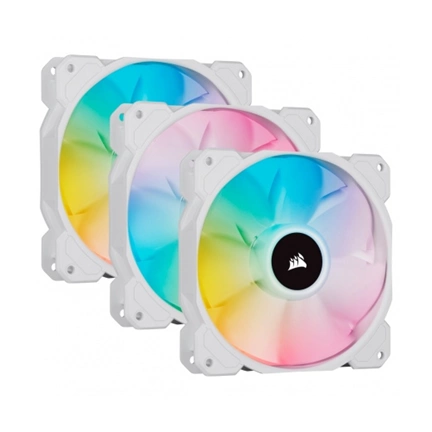 CORSAIR iCue SP120 RGB ELITE Performance 120mm White PWM Triple-Pack