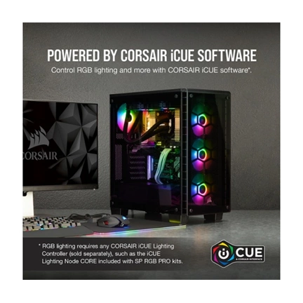 CORSAIR iCue SP120 RGB PRO Performance 120mm Triple Fan Kit with Lighting Node CORE CORSAIR iCue SP120 RGB PRO Performance 120mm Triple Fan Kit with Lighting Node CORE