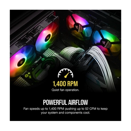CORSAIR iCue SP120 RGB PRO Performance 120mm Triple Fan Kit with Lighting Node CORE CORSAIR iCue SP120 RGB PRO Performance 120mm Triple Fan Kit with Lighting Node CORE