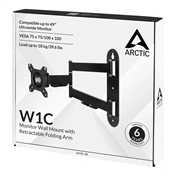 CSOMAGOLÁS SÉRÜLT ARCTIC W1C - Extendable Wall-Mount monitor arm