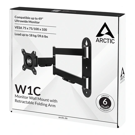 CSOMAGOLÁS SÉRÜLT ARCTIC W1C - Extendable Wall-Mount monitor arm