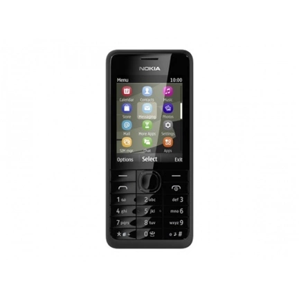 CSOMAG NÉLKÜLI HASZNÁLT TEL NOKIA 301 Dual SIM Black