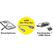 Cable ROLINE USB OTG 0.15 m