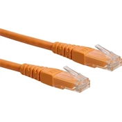 Cable ROLINE UTP CAT6 patch 0,5m narancs