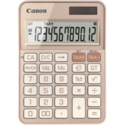 Canon KS-125KB számológép, napelemes + elemes, rózsaarany