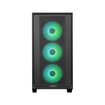 Chieftec Hunter 3 számítógépház - edzett üveg, 4db ARGB ventilátor