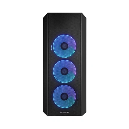 Chieftec Scorpion 4 USB-C Gen2x2 számítógépház - edzett üveg, 4db ARGB ventilátor