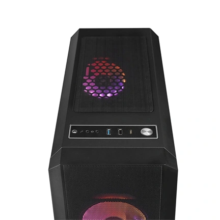 Chieftec Scorpion 4 USB-C Gen2x2 számítógépház - edzett üveg, 4db ARGB ventilátor