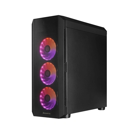 Chieftec Scorpion 4 USB-C Gen2x2 számítógépház - edzett üveg, 4db ARGB ventilátor