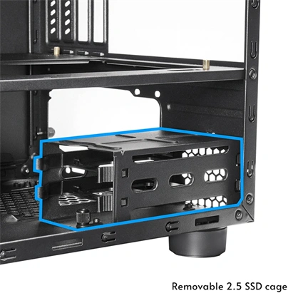 Chieftec The Cube számítógépház - Micro-ATX, egyedi Hi-Fi dizájn, 200mm-es PWM ventilátor