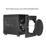 Chieftec The Cube számítógépház - Micro-ATX, egyedi Hi-Fi dizájn, 200mm-es PWM ventilátor
