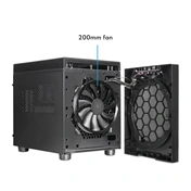 Chieftec The Cube számítógépház - Micro-ATX, egyedi Hi-Fi dizájn, 200mm-es PWM ventilátor