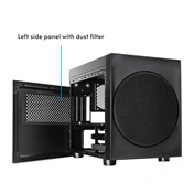Chieftec The Cube számítógépház - Micro-ATX, egyedi Hi-Fi dizájn, 200mm-es PWM ventilátor