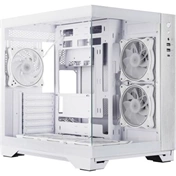 Chieftec Visio White számítógépház - kétkamrás dizájn, edzett üveg elő- és oldallap, 6 db 120mm-es ARGB ventilátor