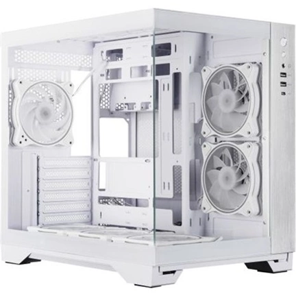 Chieftec Visio White számítógépház - kétkamrás dizájn, edzett üveg elő- és oldallap, 6 db 120mm-es ARGB ventilátor