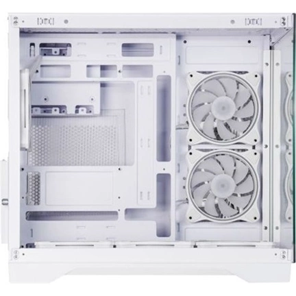 Chieftec Visio White számítógépház - kétkamrás dizájn, edzett üveg elő- és oldallap, 6 db 120mm-es ARGB ventilátor
