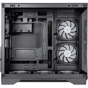 Chieftec Visio számítógépház - kétkamrás dizájn, edzett üveg elő- és oldallap, 6 db 120mm-es ARGB ventilátor