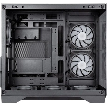 Chieftec Visio számítógépház - kétkamrás dizájn, edzett üveg elő- és oldallap, 6 db 120mm-es ARGB ventilátor