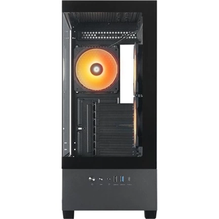 Chieftec Vista számítógépház - kétkamrás dizájn, edzett üveg elő- és oldallap, 3 db 120mm-es ARGB ventilátor
