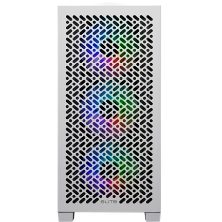 Cooler Master Elite 302 számítógépház - Micro-ATX, elöl 3db 120mm-es ARGB ventilátor, fehér