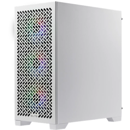 Cooler Master Elite 302 számítógépház - Micro-ATX, elöl 3db 120mm-es ARGB ventilátor, fehér