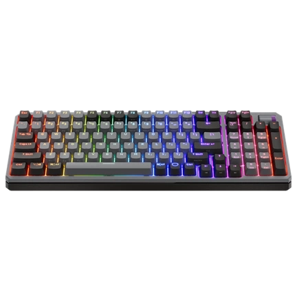 Cooler Master MK770 hibrid 2,4GHz/Bluetooth vezeték nélküli RGB mechanikus billentyűzet red switch magyar szürke