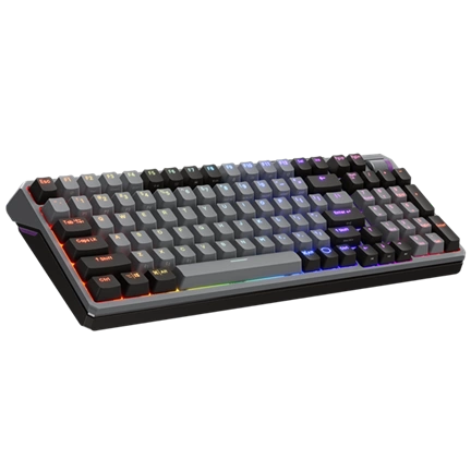 Cooler Master MK770 hibrid 2,4GHz/Bluetooth vezeték nélküli RGB mechanikus billentyűzet red switch magyar szürke