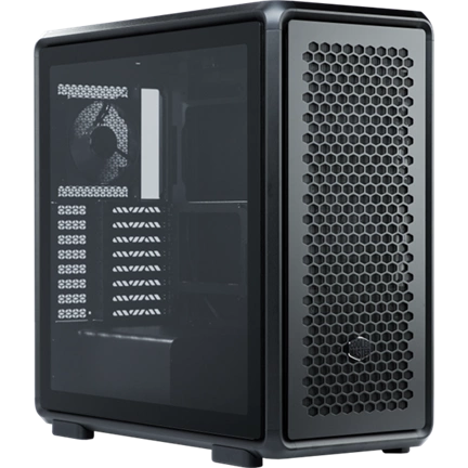 Cooler Master MasterFrame 600 számítógépház - ATX, nyílt, edzett üveg, 4db Mobius ventilátor, fekete