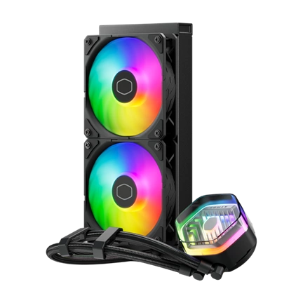 Cooler Master MasterLiquid 240 Atmos komplett vízhűtőrendszer, ARGB, fekete