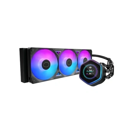 Cooler Master MasterLiquid Atmos II 360 LCD komplett vízhűtőrendszer, ARGB, fekete