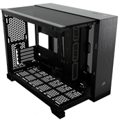 Corsair 2500X Micro ATX kétkamrás toronyház – fekete/obszidián alumínium