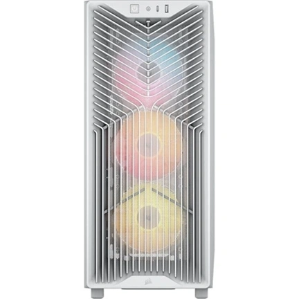 Corsair 3200D RS ARGB számítógépház - ATX, edzett üveg, 3db RS120 ARGB ventilátor, fehér