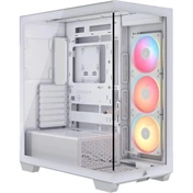 Corsair 3500X LX-R számítógépház - E-ATX, edzett üveg, 3db iCue Link LX120-R ventilátor + iCue Link System Hub, fehér